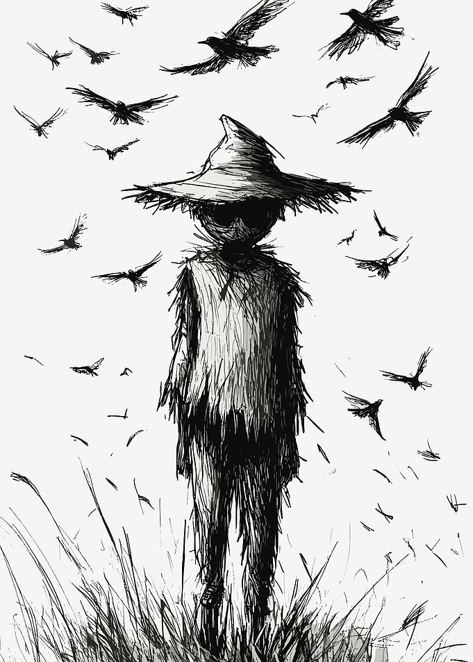Scarecrow and Crows Sketch