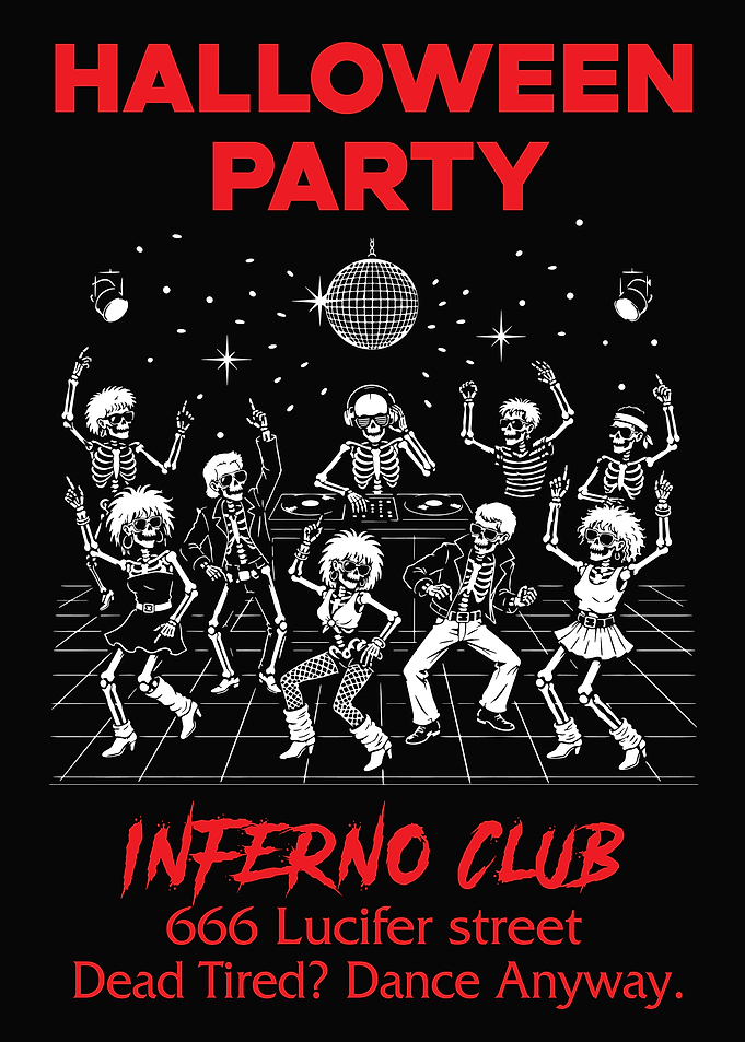 Halloween Party Skeletons Dancing