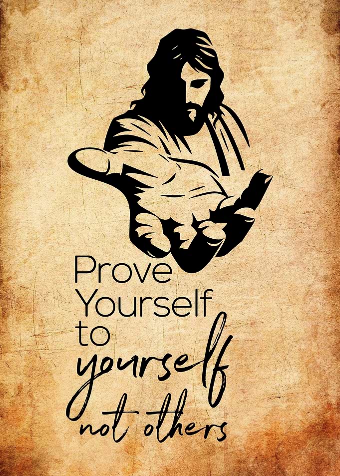 Jesus Offering Hand with Inspirational Quote