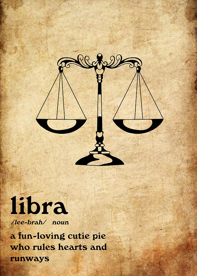 Libra Zodiac Definition Poster