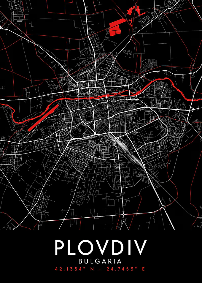 Plovdiv Dark Map