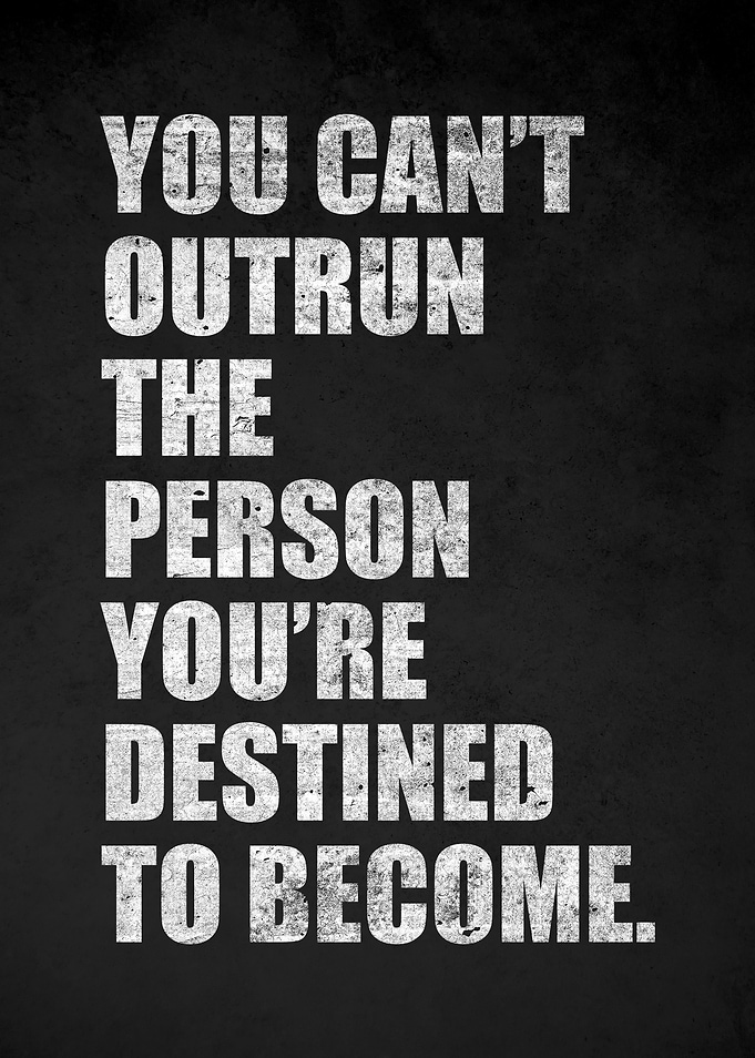 Motivational Quote Destined Text Art