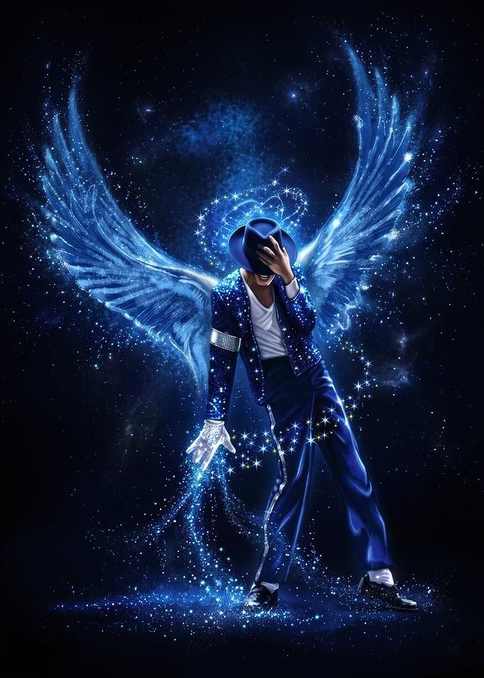 Michael Jackson with Cosmic Wings