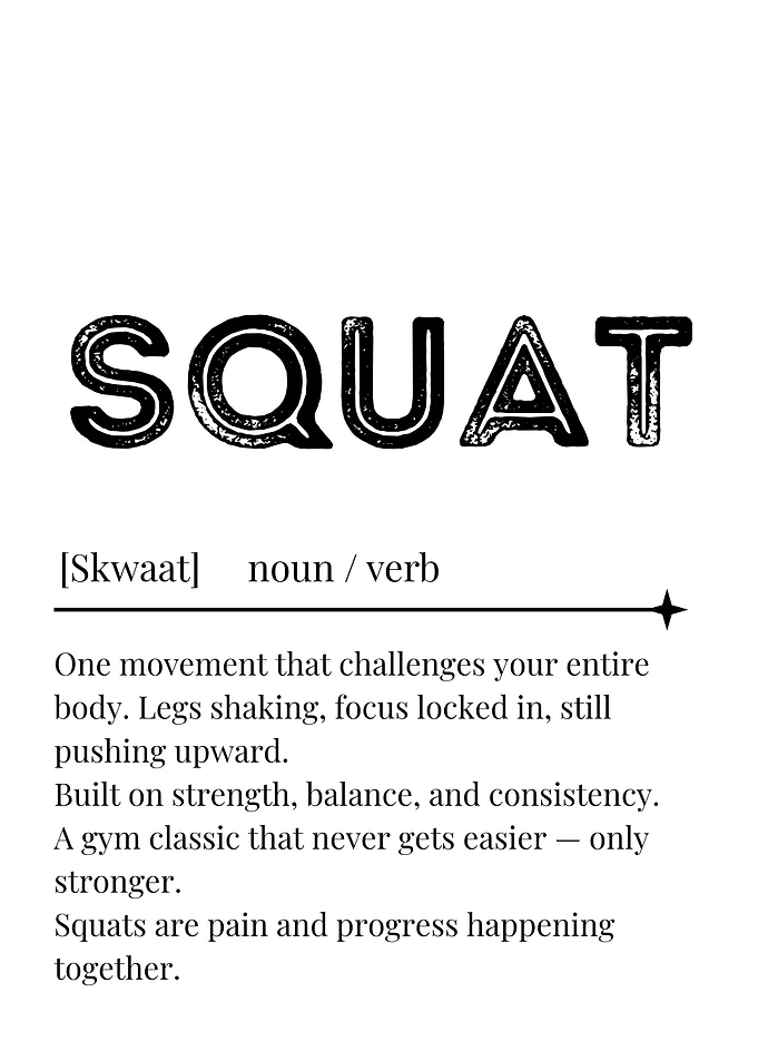 Squat Definition Poster