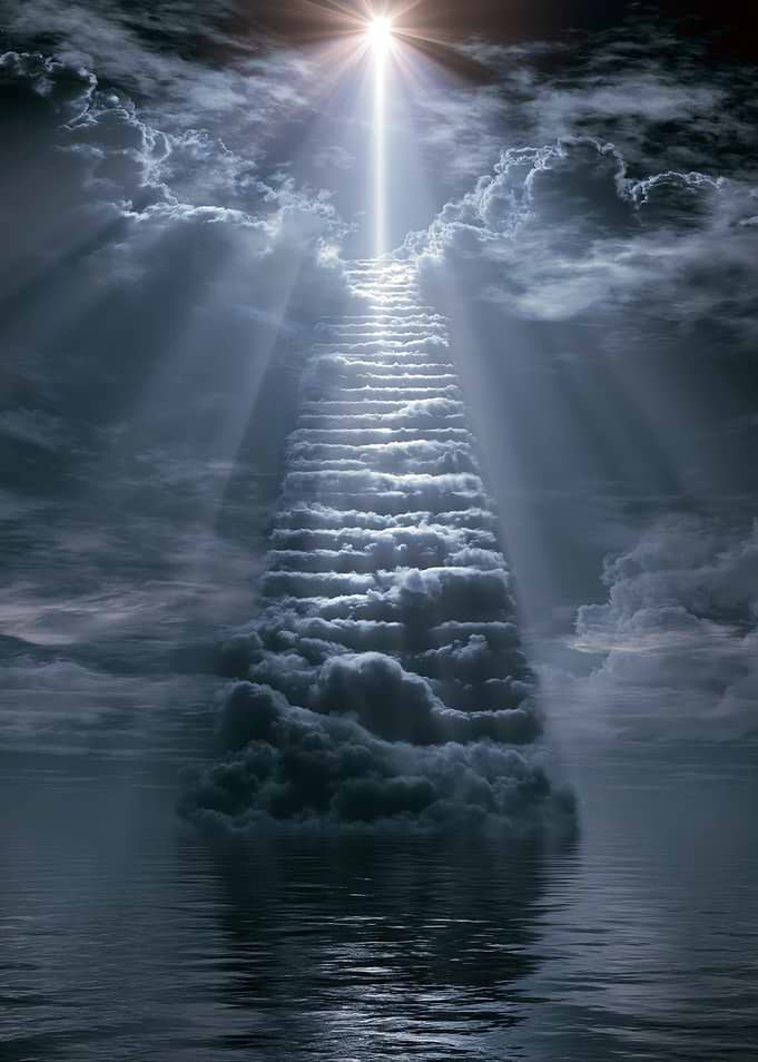 Stairway to Heaven in Clouds