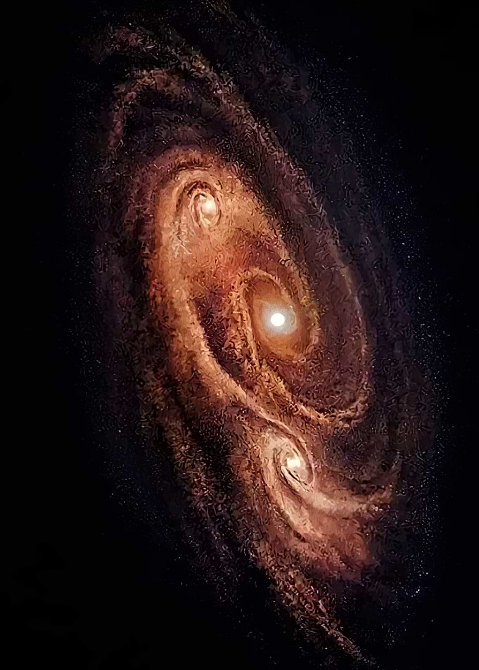 Swirling Galaxy with Bright Core