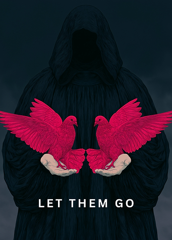 Grim Reaper with Pigeons