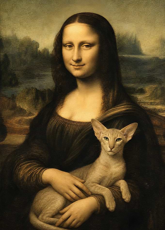 Mona Lisa with a Cat