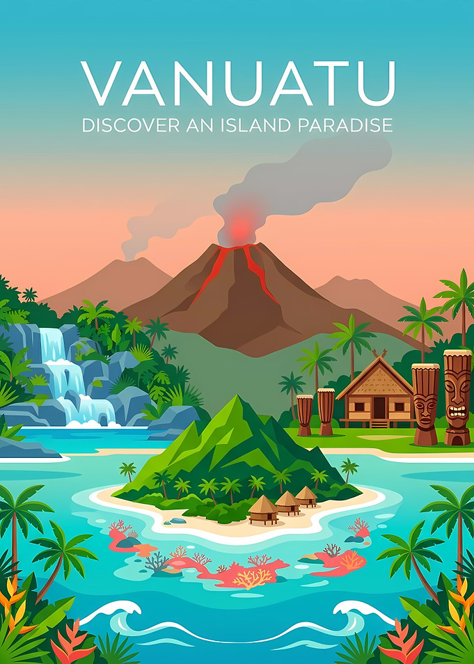 Vanuatu Island Paradise Poster