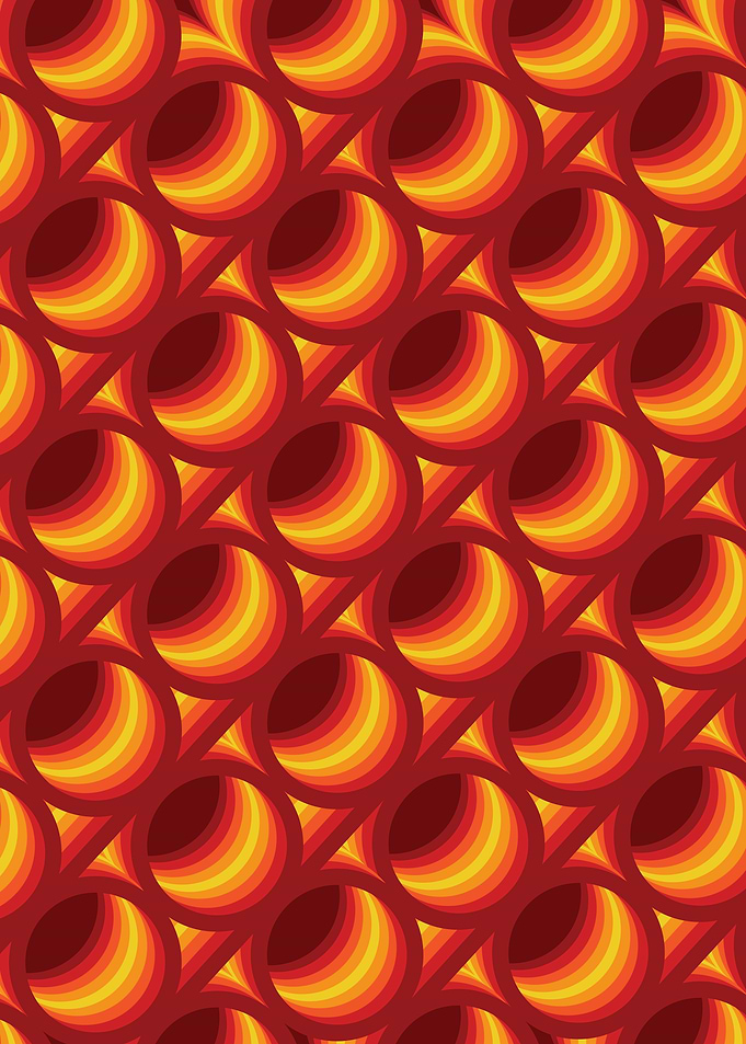 Retro Abstract Circles Pattern
