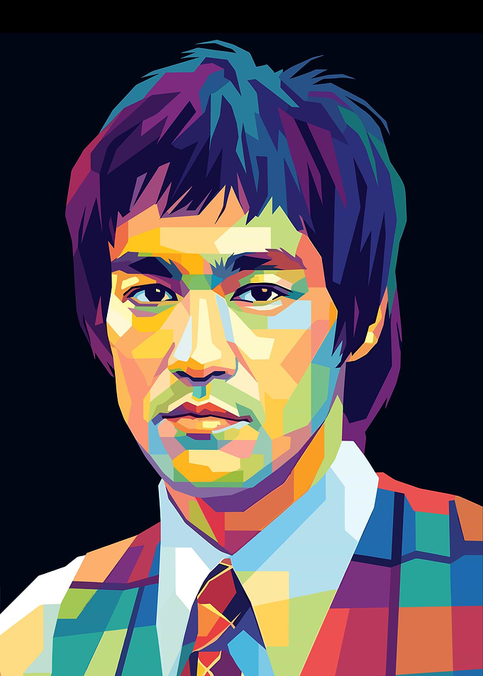Bruce Lee Pop Art Portrait