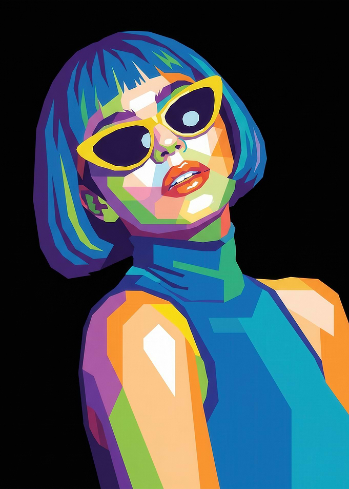 Pop Art Woman with Sunglasses