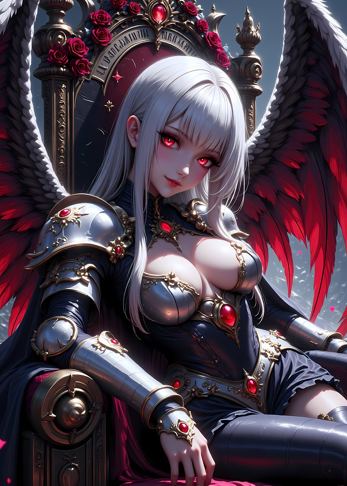 Dark Angel Queen on Throne