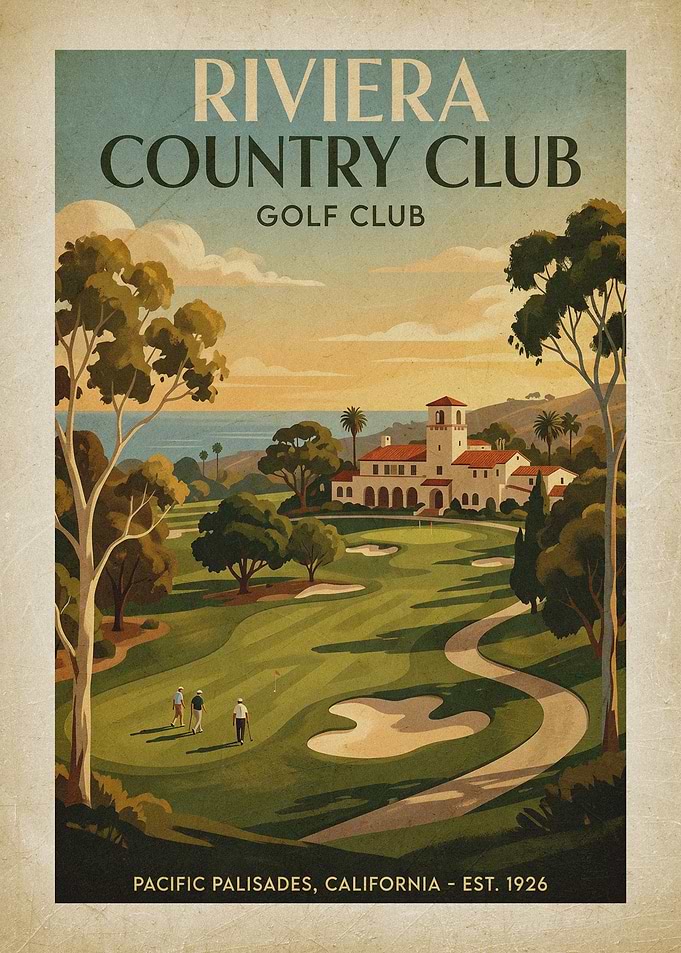 Riviera Country Club Vintage Poster