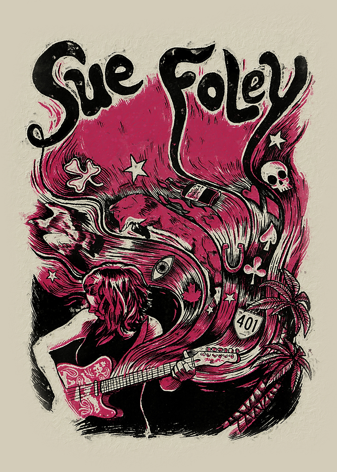 Sue Foley Rock Poster