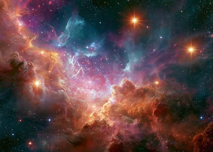 Vibrant Nebula in Deep Space