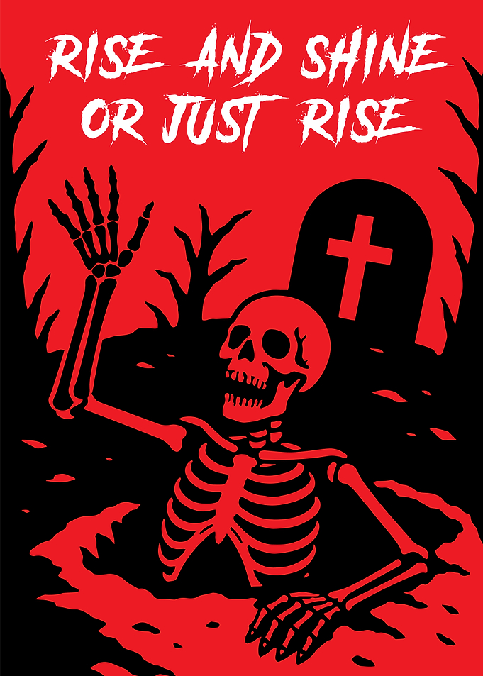 Skeleton Rising from Grave