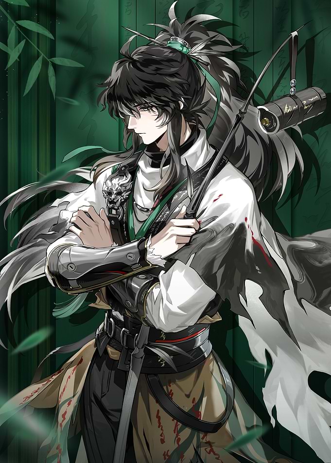 character with sword