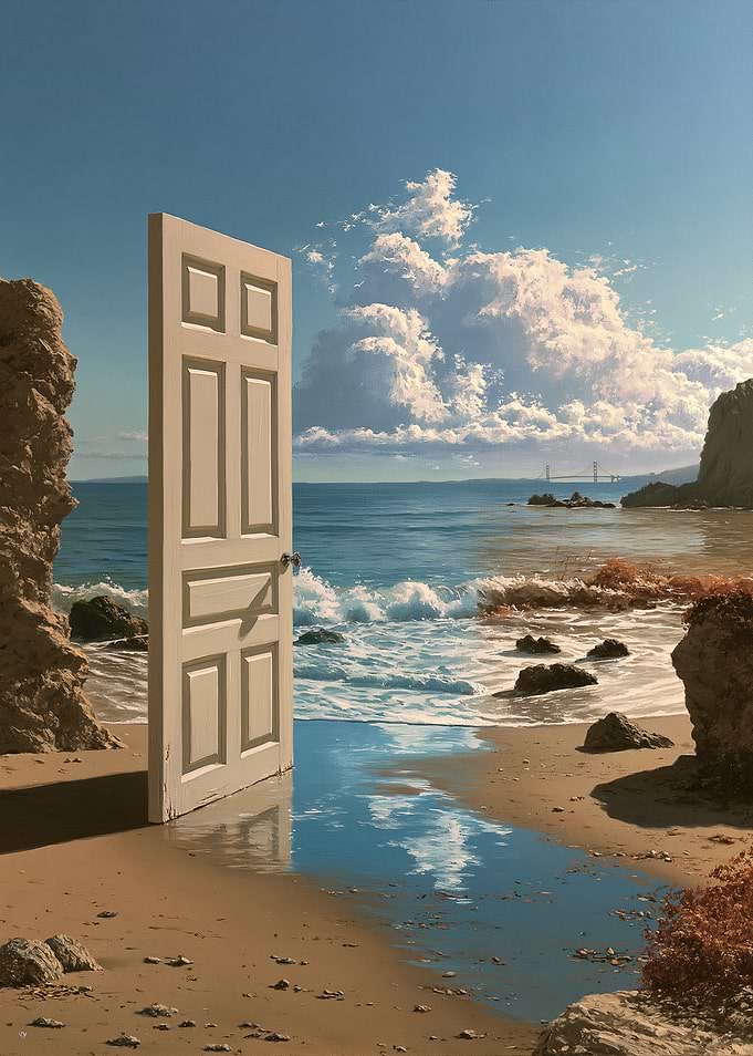 Surreal Beach Doorway