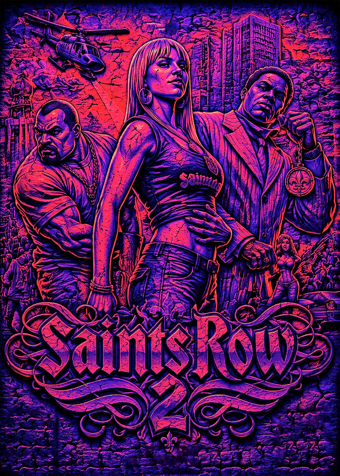 Saints Row 2 Video Game Poster