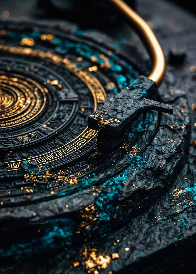 Ancient Stone Record Player Turntable