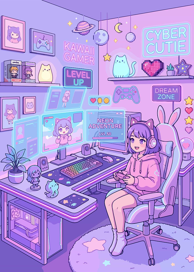 Kawaii Gamer Room