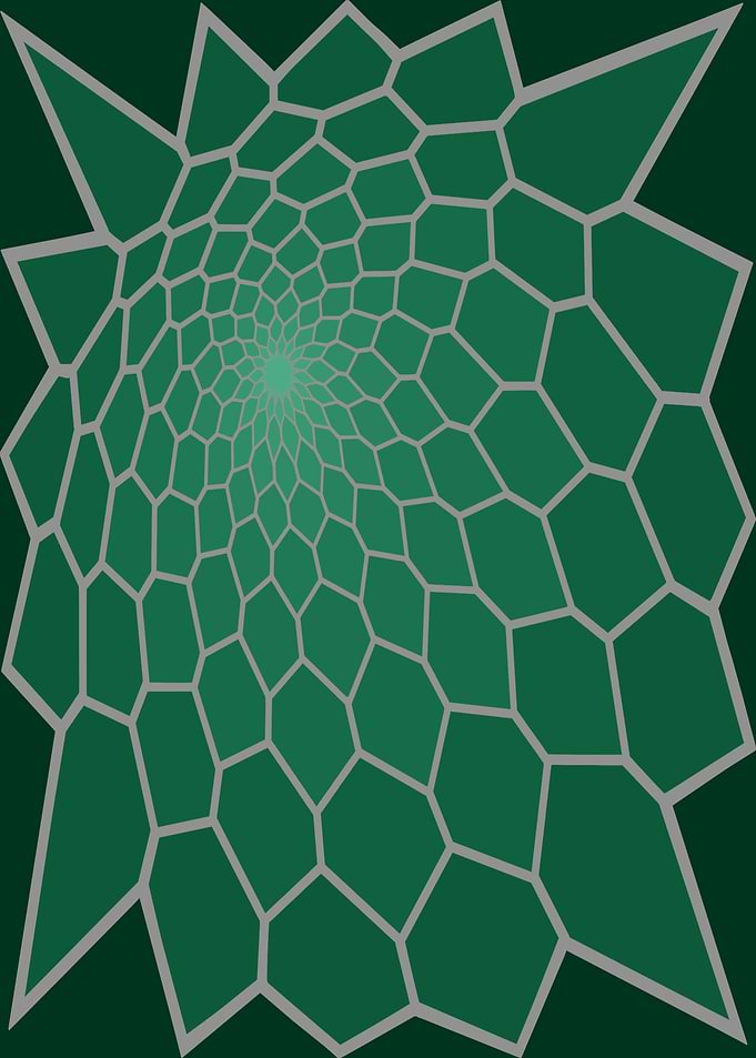 Green Hexagonal Pattern Tunnel