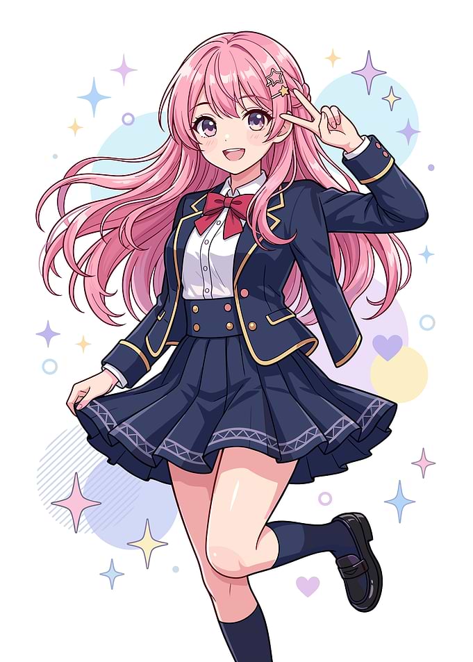 Anime Girl in School Uniform