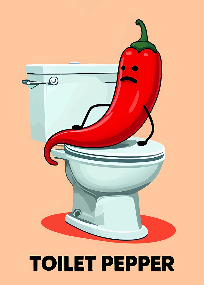 Toilet Pepper Cartoon