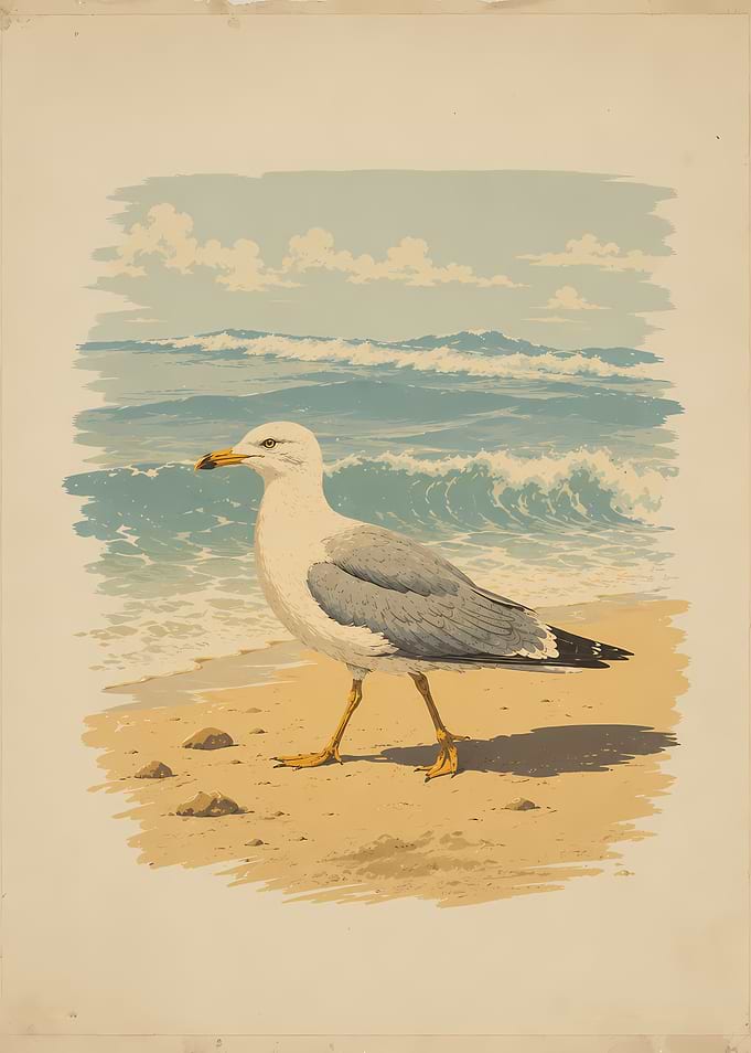 Seagull on a Beach
