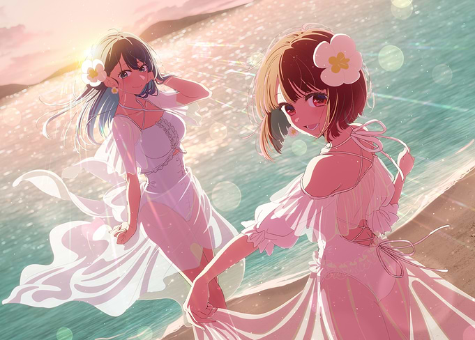Oshi no Ko: Sunset Beach Elegance
