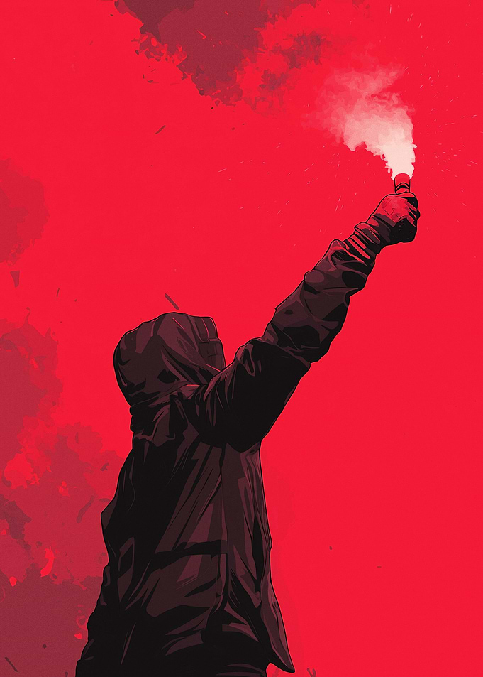 Person with Flare