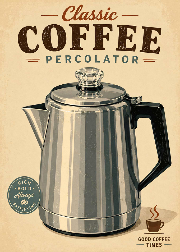 Classic Coffee Percolator Poster