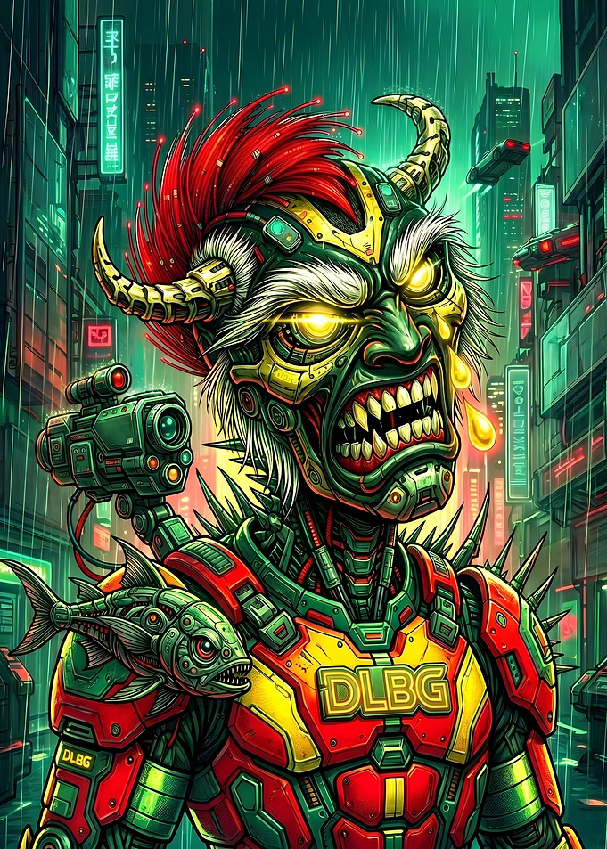 DLBG Cyberpunk #1 - Cybernetic Gaming Poster