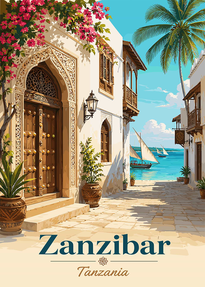 Zanzibar, Tanzania Travel Poster