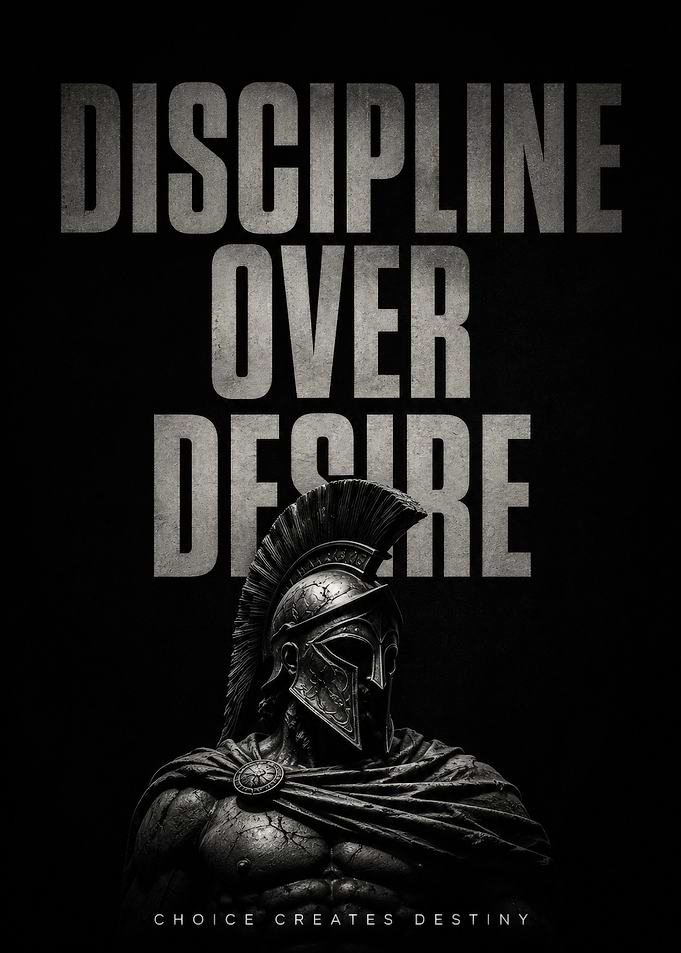 Discipline Over Desire Spartan Quote