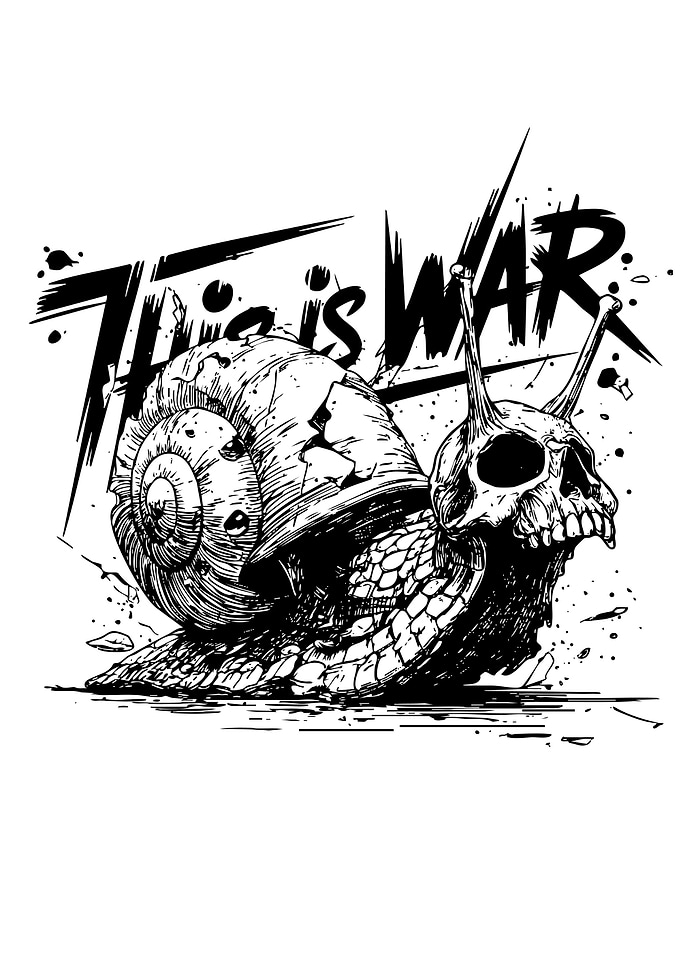 Skull Snail 'This is War' Illustration