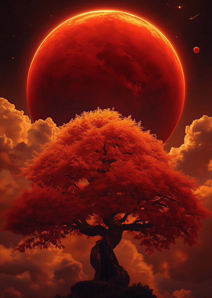 Red Planet and Bonsai Tree