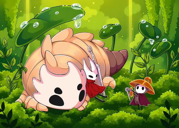 Hollow Knight Characters in a Forest