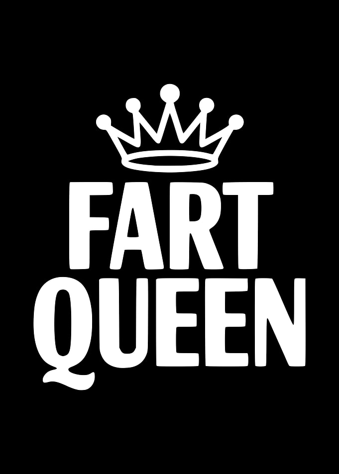 Fart Queen Crown Text Art