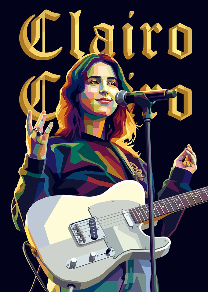 Clairo Performing with Guitar