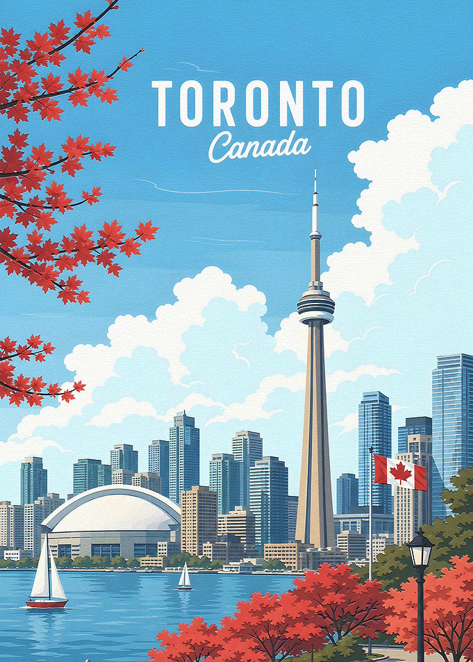 Toronto Skyline with CN Tower