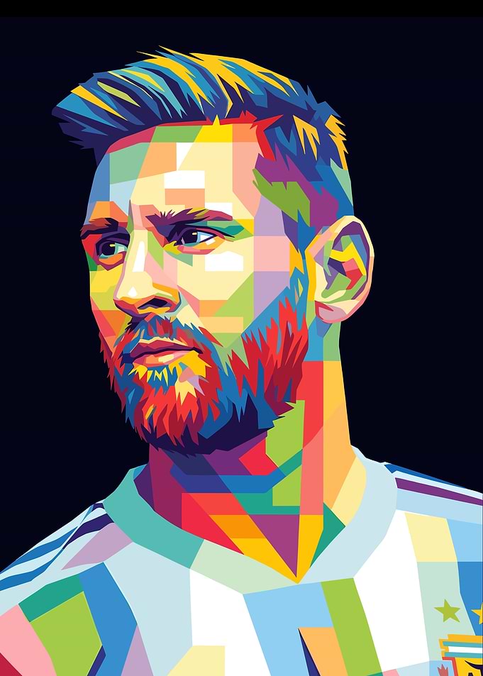 Lionel Messi Pop Art Portrait