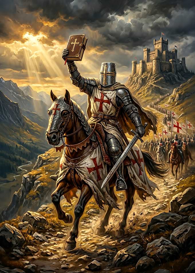 Knight Templar Leading an Army