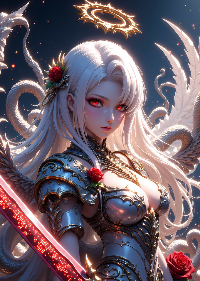 Anime Angel Warrior with Sword