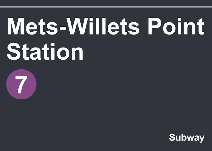 Mets-Willets Point Subway Station Sign