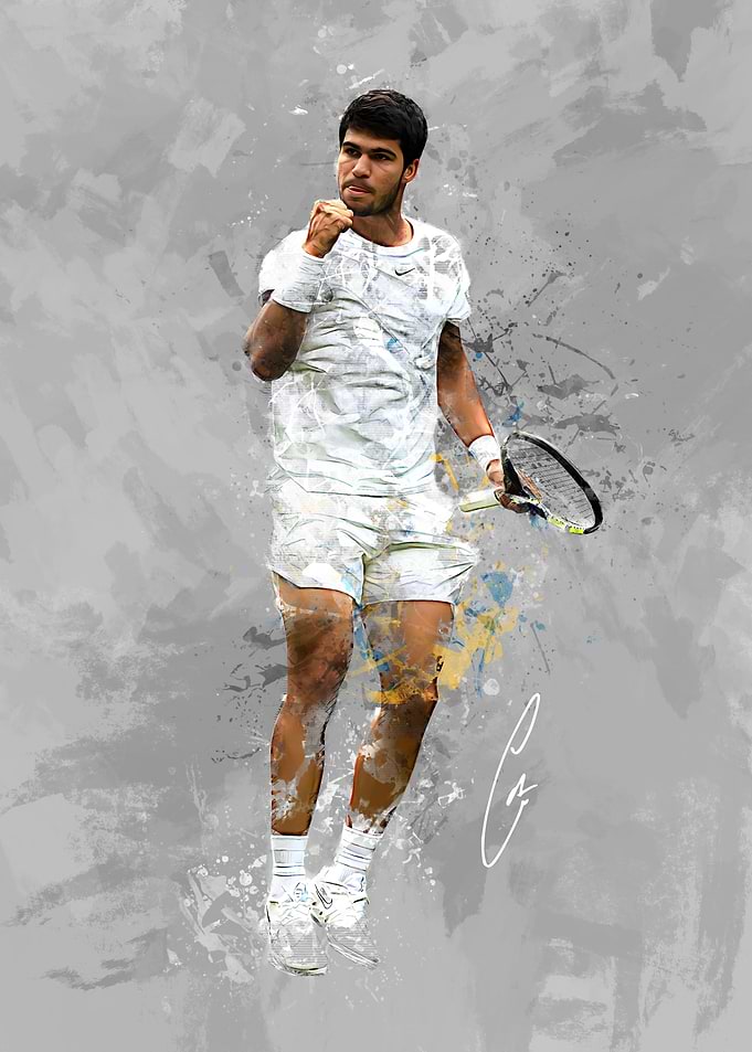 Carlos Alcaraz Tennis Celebration