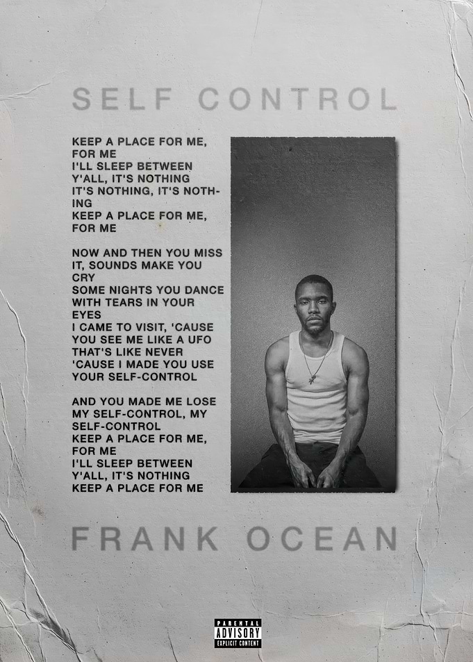 Frank Ocean Self Control Album Art