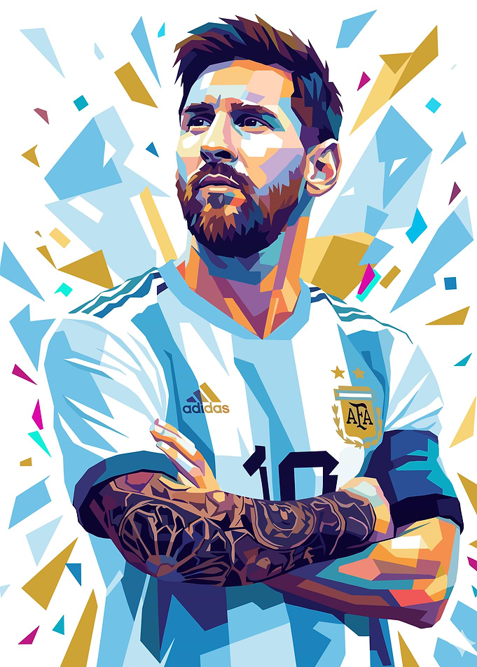 Lionel Messi Pop Art Portrait