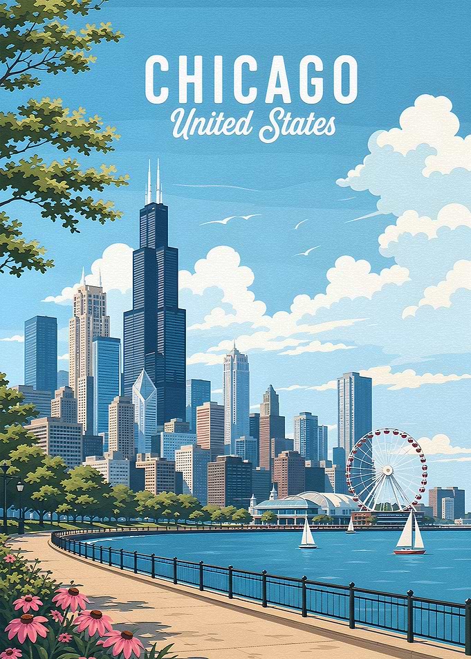 Chicago Skyline Poster